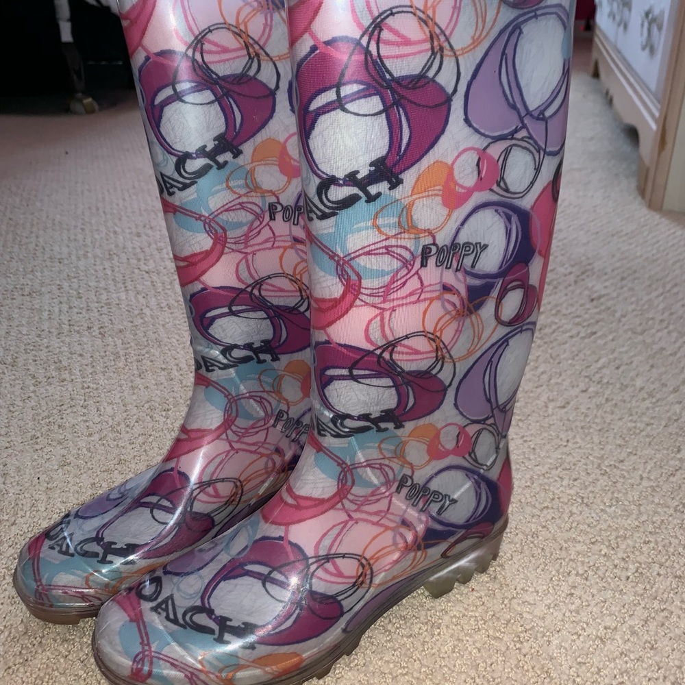 Coach Rainboots. 100% authentic